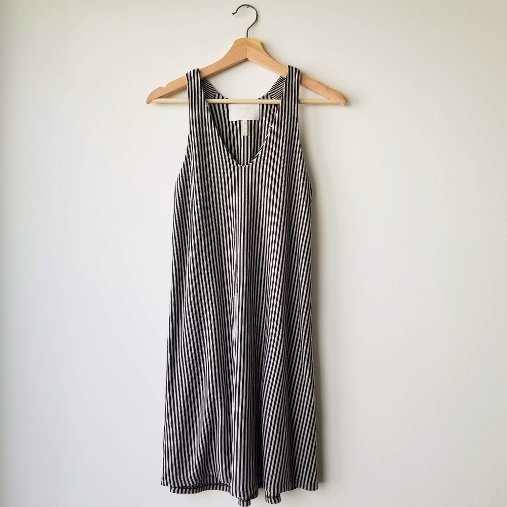 Puella Anthropologie B&W Striped Swing Tank Dress